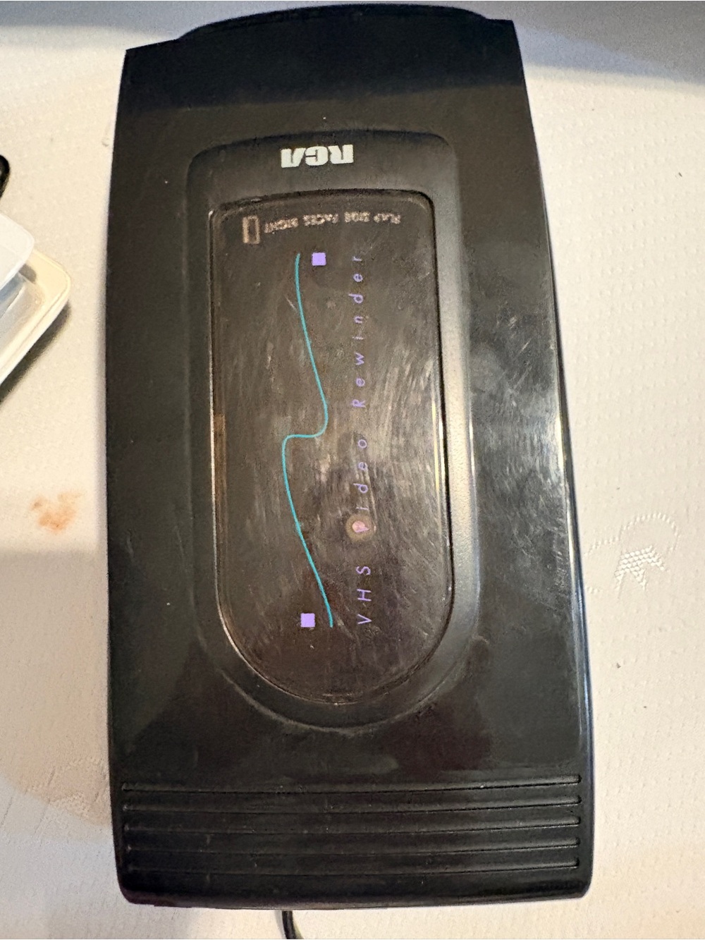 RCA Black VHS Tape Rewinder - Fast, Reliable Rewind